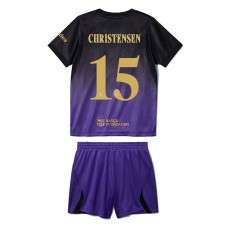 Barcelona Andreas Christensen #15 Bortaställ Barn 2026-27 Korta ärmar (+ Korta byxor)